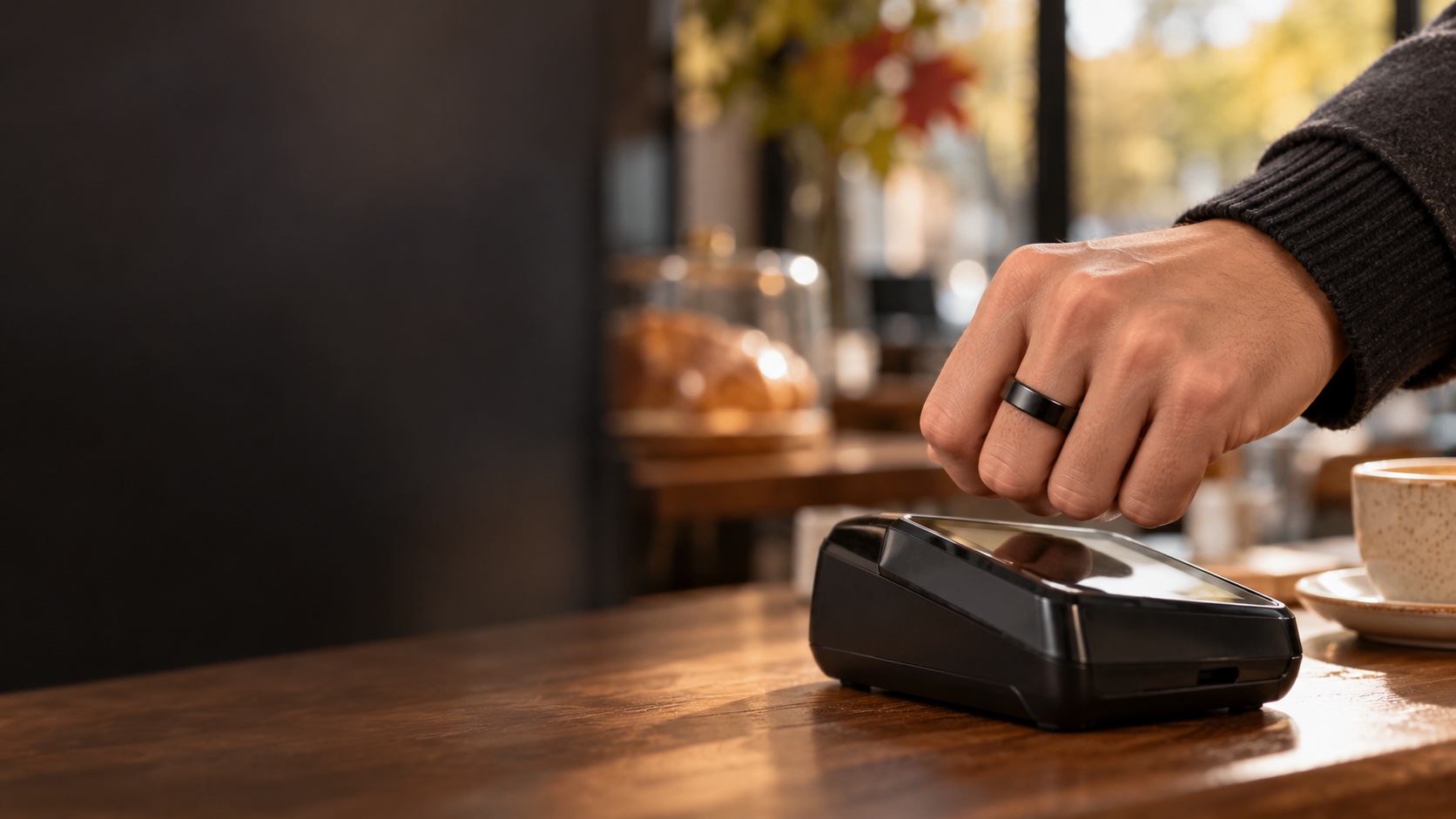 Platební prsten CARNEO Pay při bezkontaktní platbě