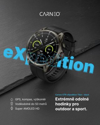 Carneo GTR eXpedition Titan – black Extrémně odolné hodinky pro outdoor a sport. Když vyrážíš do hor, do lesa nebo za...