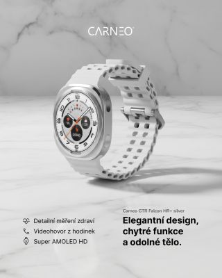 Novinka, která spojuje styl a výkon. Carneo GTR Falcon HR+ ve stříbrné verzi přináší prémiový Super AMOLED HD displej,...